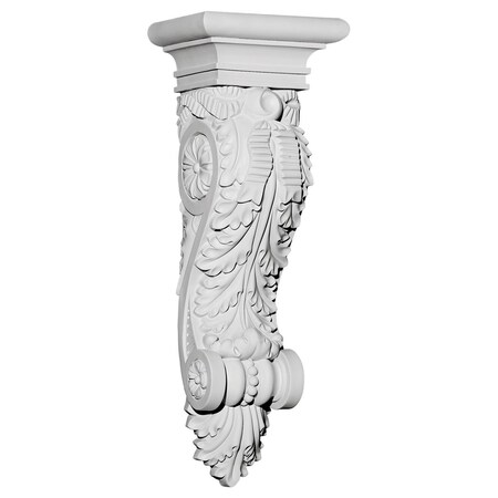Ekena Millwork 8"W x 6"D x 22 7/8"H Acanthus Ribbon Corbel COR08X06X23AC
